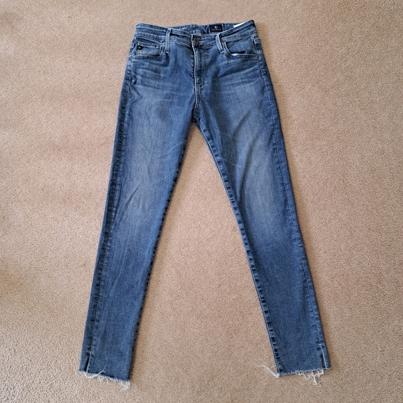 Adriano Goldschmied Jeans Womens 28 Blue Denim The Farrah Skinny Ankle High Rise - Picture 1 of 13
